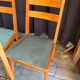 Set of 4 vintage chairs in wood and corduroy – 1950s/60s