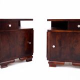 Art Deco bedside tables from the 50s, Poland.