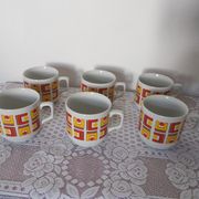 6 vintage Tognana cups 70's