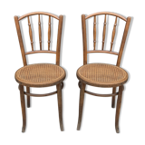 Paire de chaises de bistrot 1950