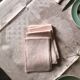Antique tablecloth in pure linen tinted coral pink