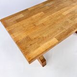 Table basse en chêne massif du milieu du siècle, 1960