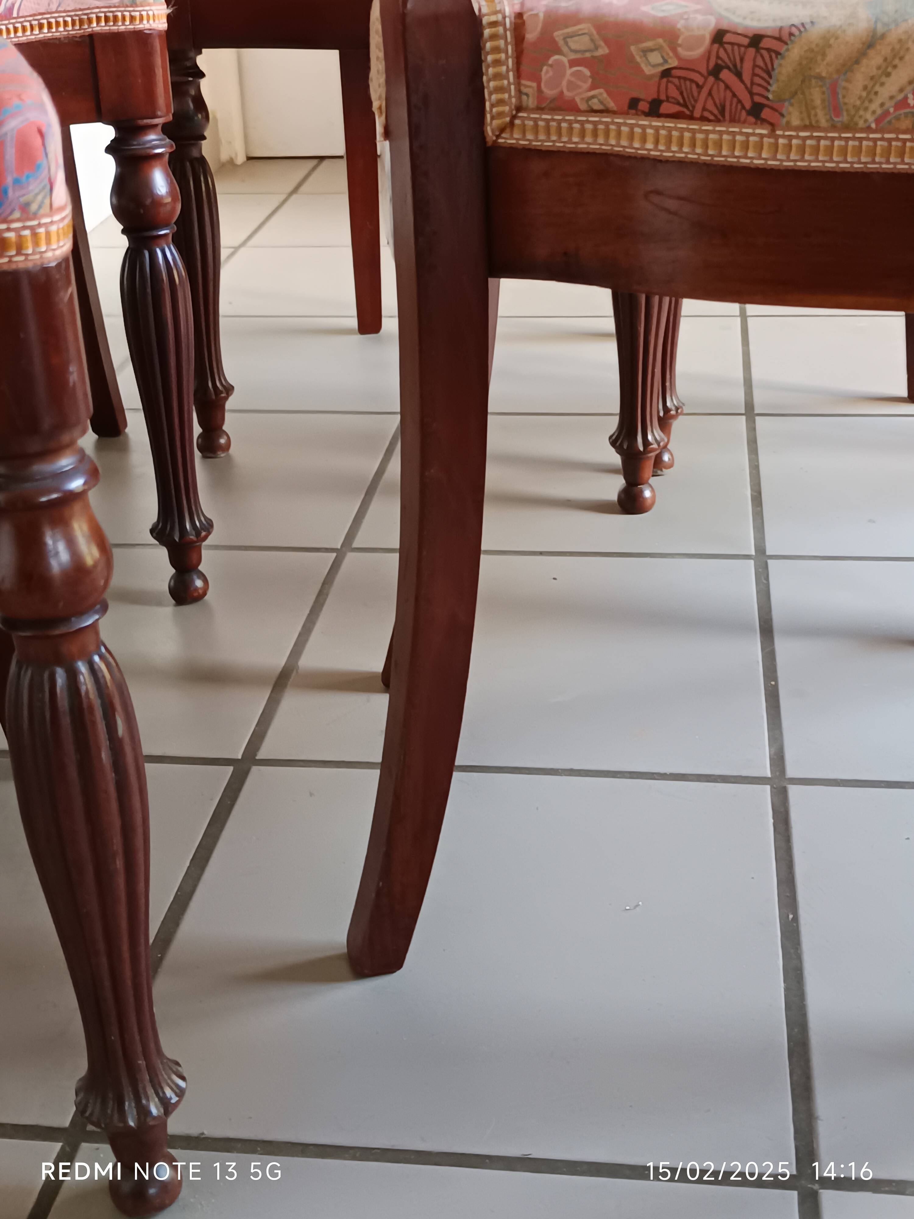 Set of 5 19th century cacahogany chairs