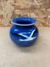 Old ball vase prod art ceramic blue decor storks alsace vintage