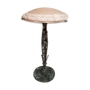 Lampe en fer forgé verre