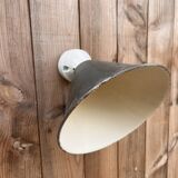 Conical wall light on porcelain base