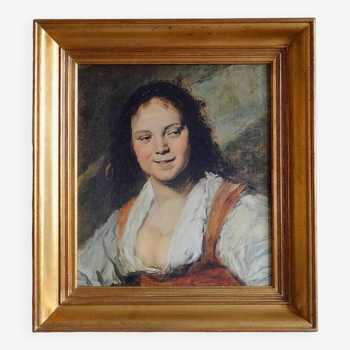 Grand portrait "La bohémienne" Hals - Reproduction Encadrée Spadem