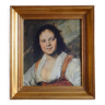 Grand portrait "La bohémienne" Hals - Reproduction Encadrée Spadem