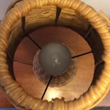 1980s wicker lamp