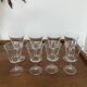 Set of 8 mismatched Arques crystal glasses