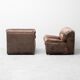 Pair of vintage lounge armchairs in brown velvet – 1970s