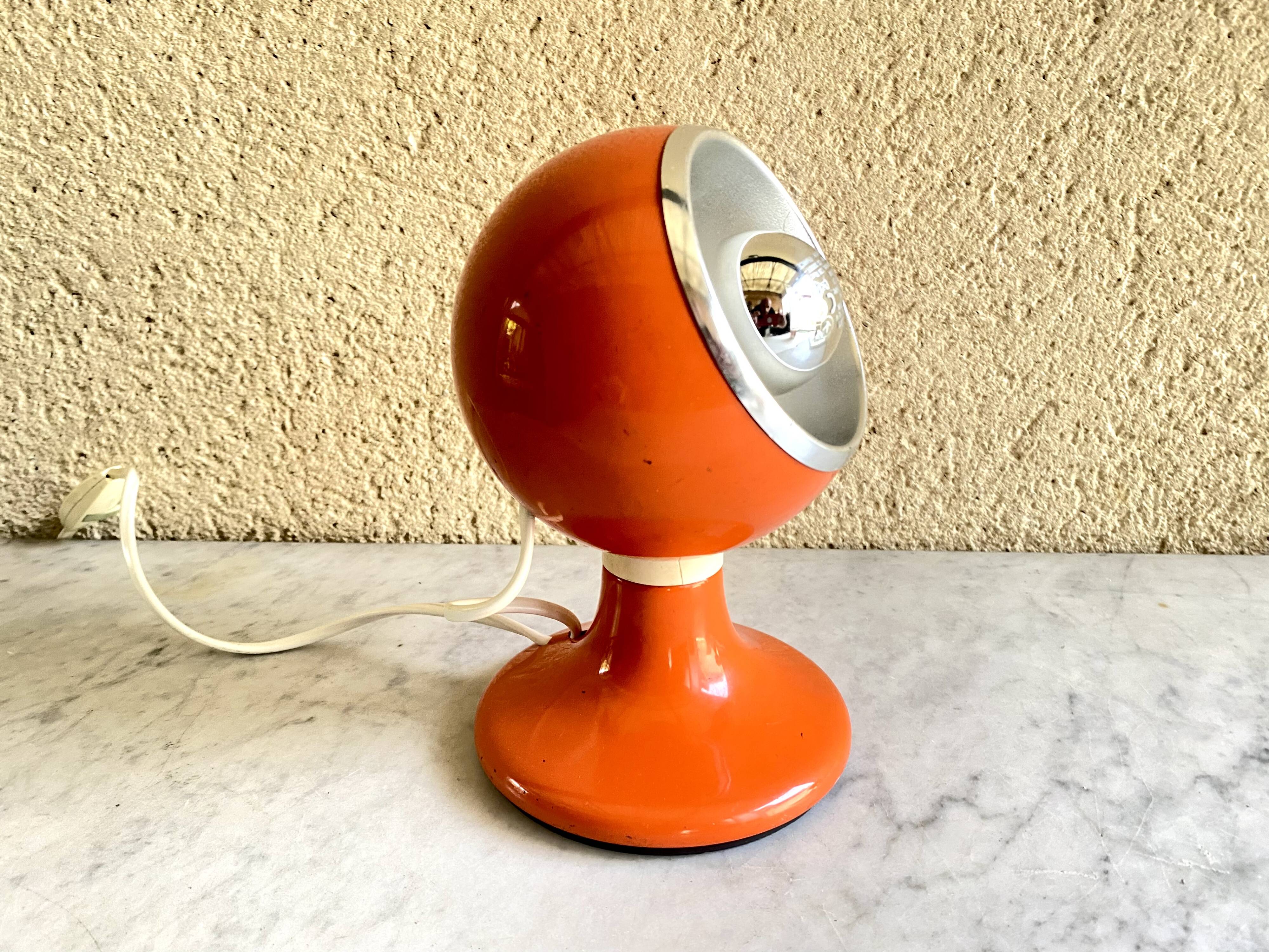 Magnetic eyeball lamp Luci italy vintage design 70s original