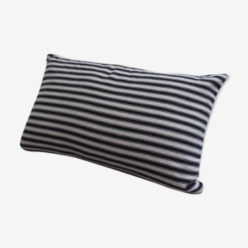 Striped canvas cushion