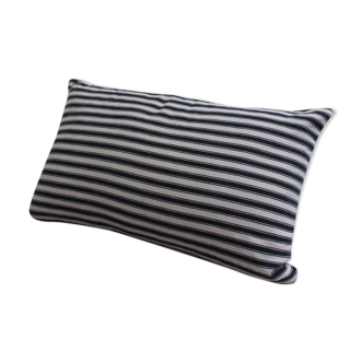 Striped canvas cushion