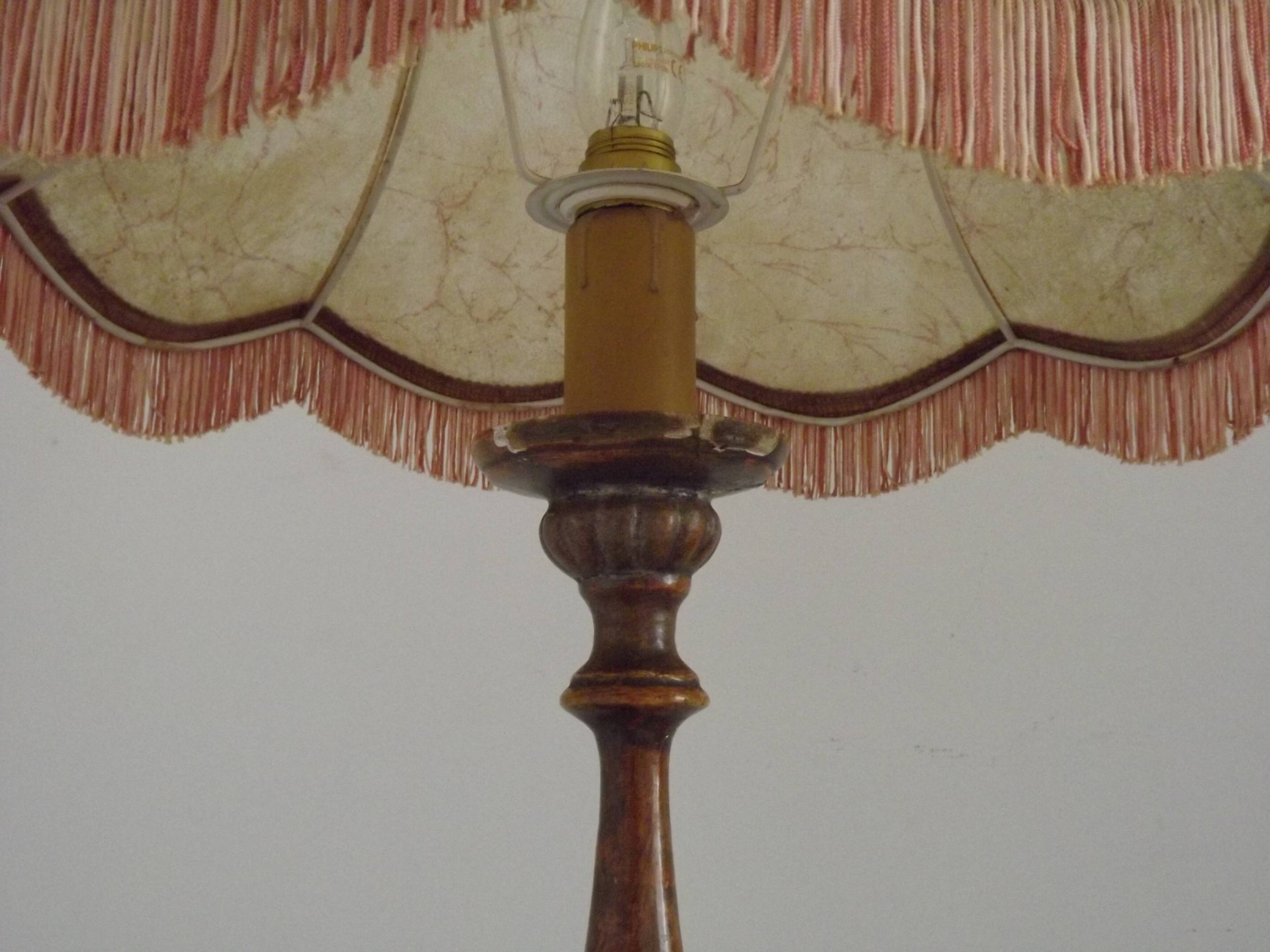 Antique 18th Century Church Altar Candlestick Converted to Table Lamp