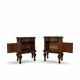 art deco walnut serpentine nightstands, 1920s