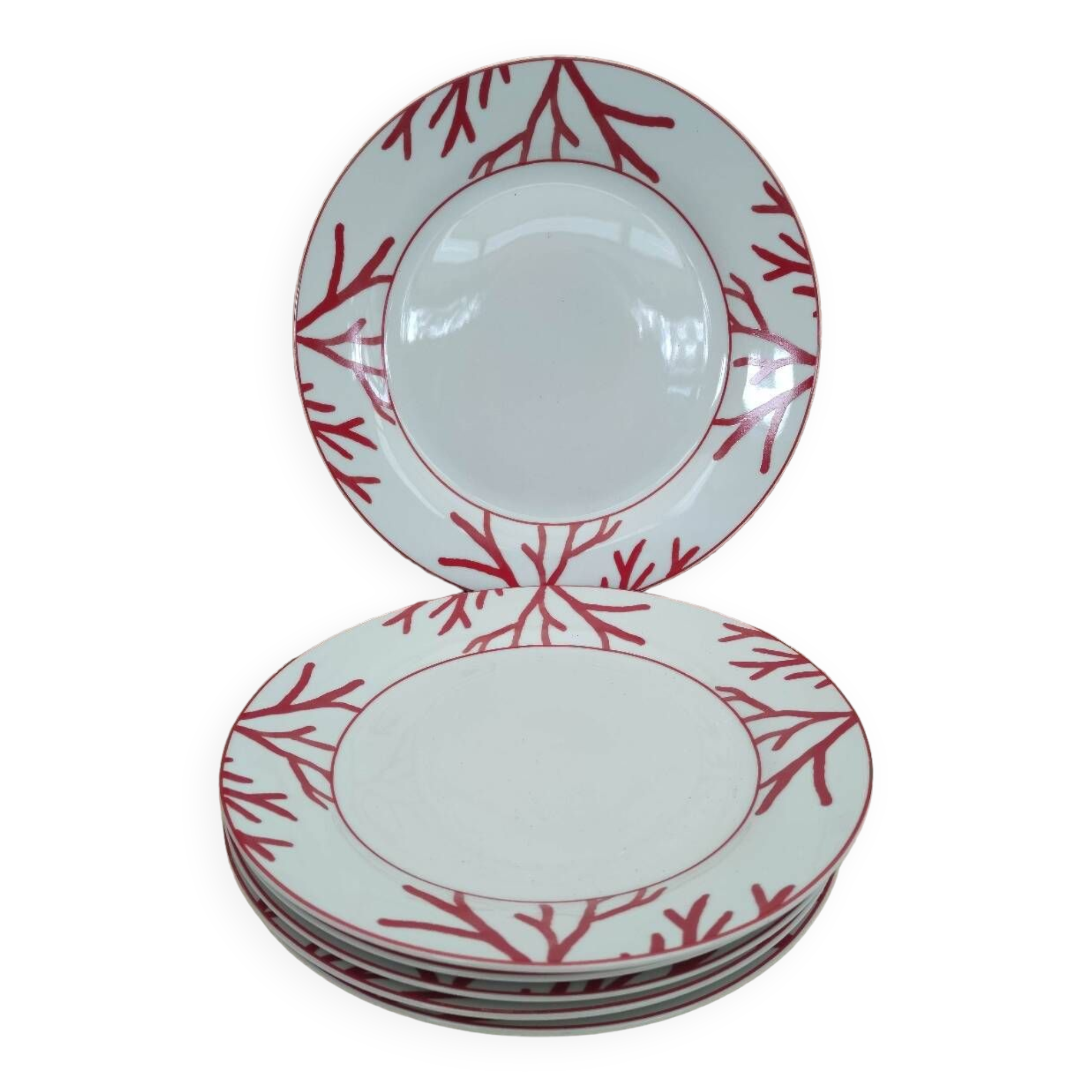 6 assiettes porcelaine Barbier