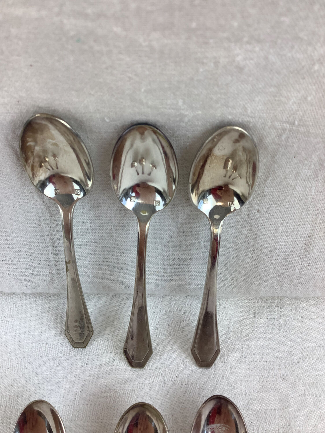 6 cuillères à café anciennes poinçon 12