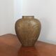 Antique vase in brass/bronze - Iris decoration - Art Nouveau style