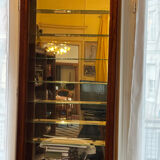 Wall display cabinet - wood - glass and mirror H 107 / W 53 / D 15.5 cm