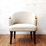 Vintage linen armchair