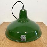 Industrial Green Enamel Factory Lamp from Benjamin, 1960s
