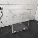 1970s Plexiglas Bedside Table