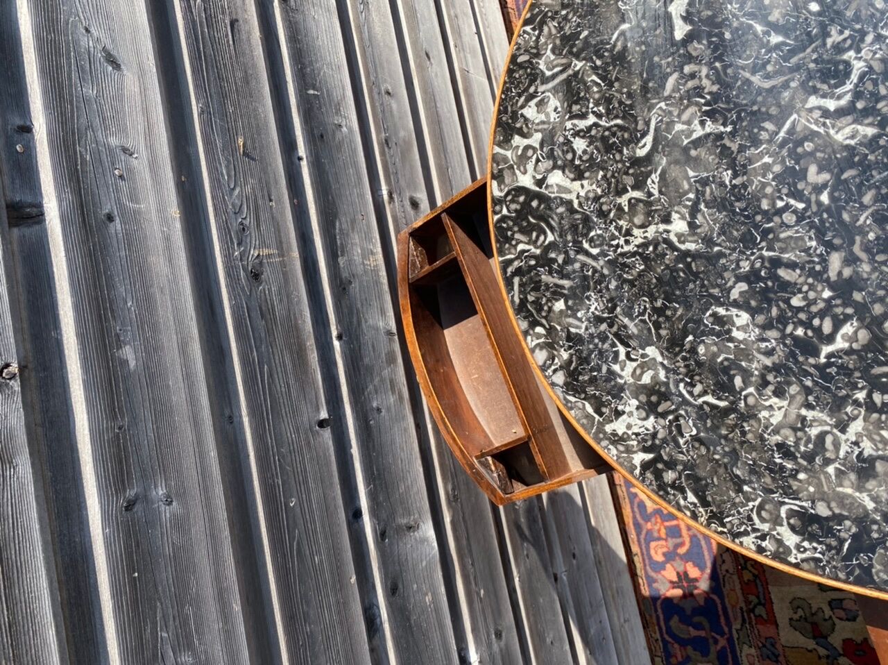Table bouillotte en noyer d’époque directoire XVIII eme siècle