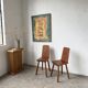 Paire de chaises brutaliste en chêne 1950