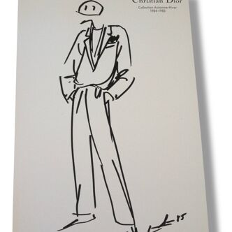 Christian Dior: jolie illustration/ tirage dessin/croquis de mode