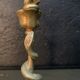 Pair of candlesticks with snakes, gilded bronze 19th century
