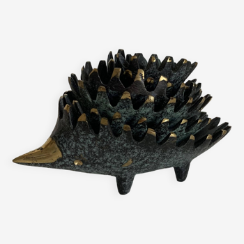 Vintage 1950 hedgehog ashtrays by Walter Bosse for Hertha Baller