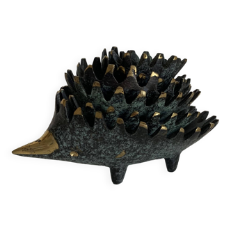 Vintage 1950 hedgehog ashtrays by Walter Bosse for Hertha Baller