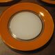 Small vintage orange and white Duralex plates