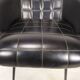 Vintage black skai armchairs