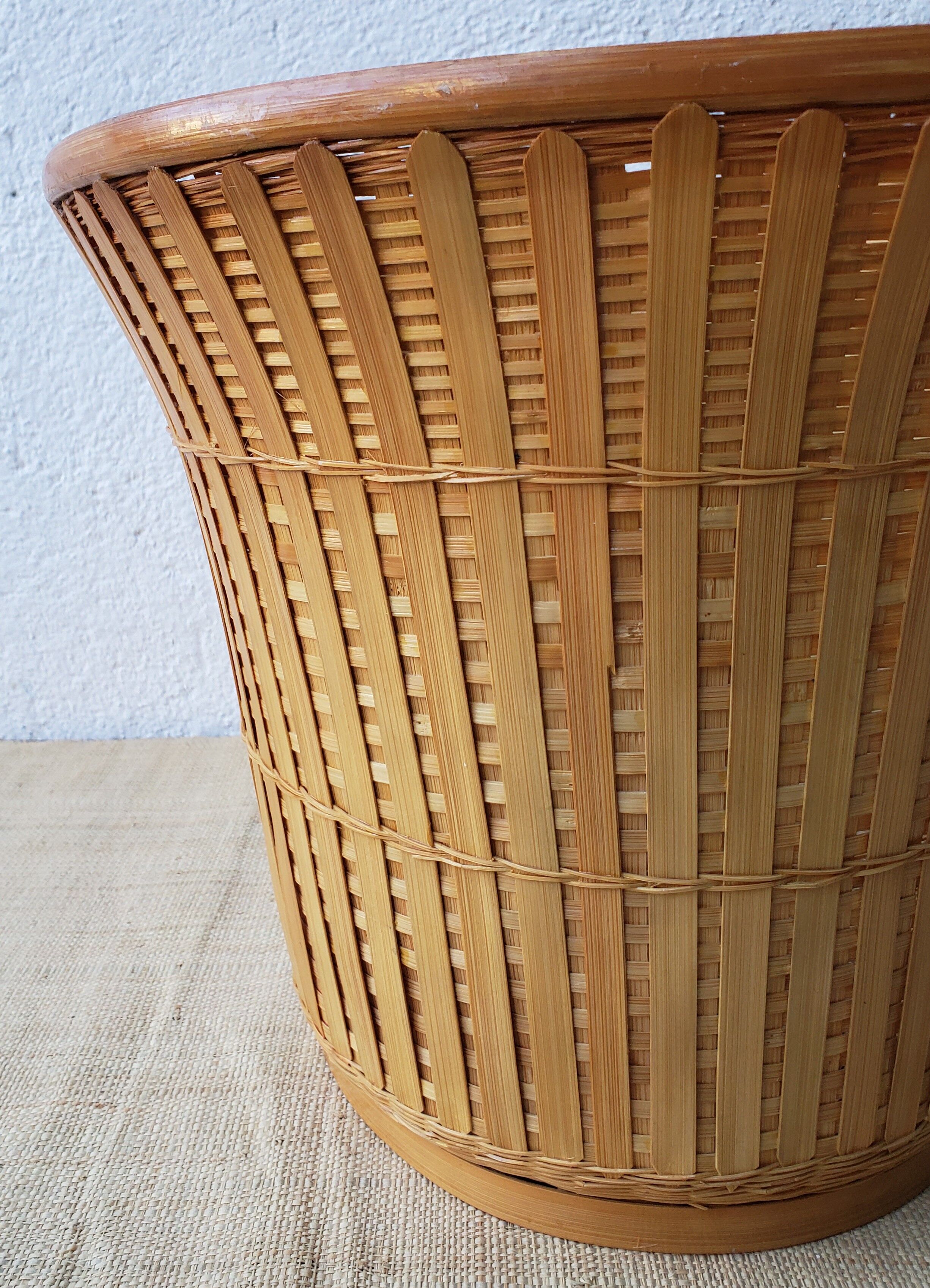 80's rattan pot cover