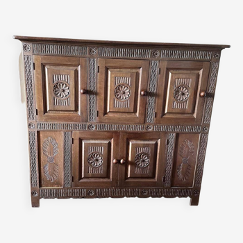 Ancien rare cabinet, meuble de rangement hollandais