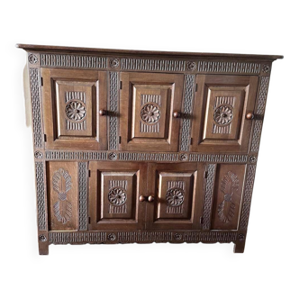 Ancien rare cabinet, meuble de rangement hollandais