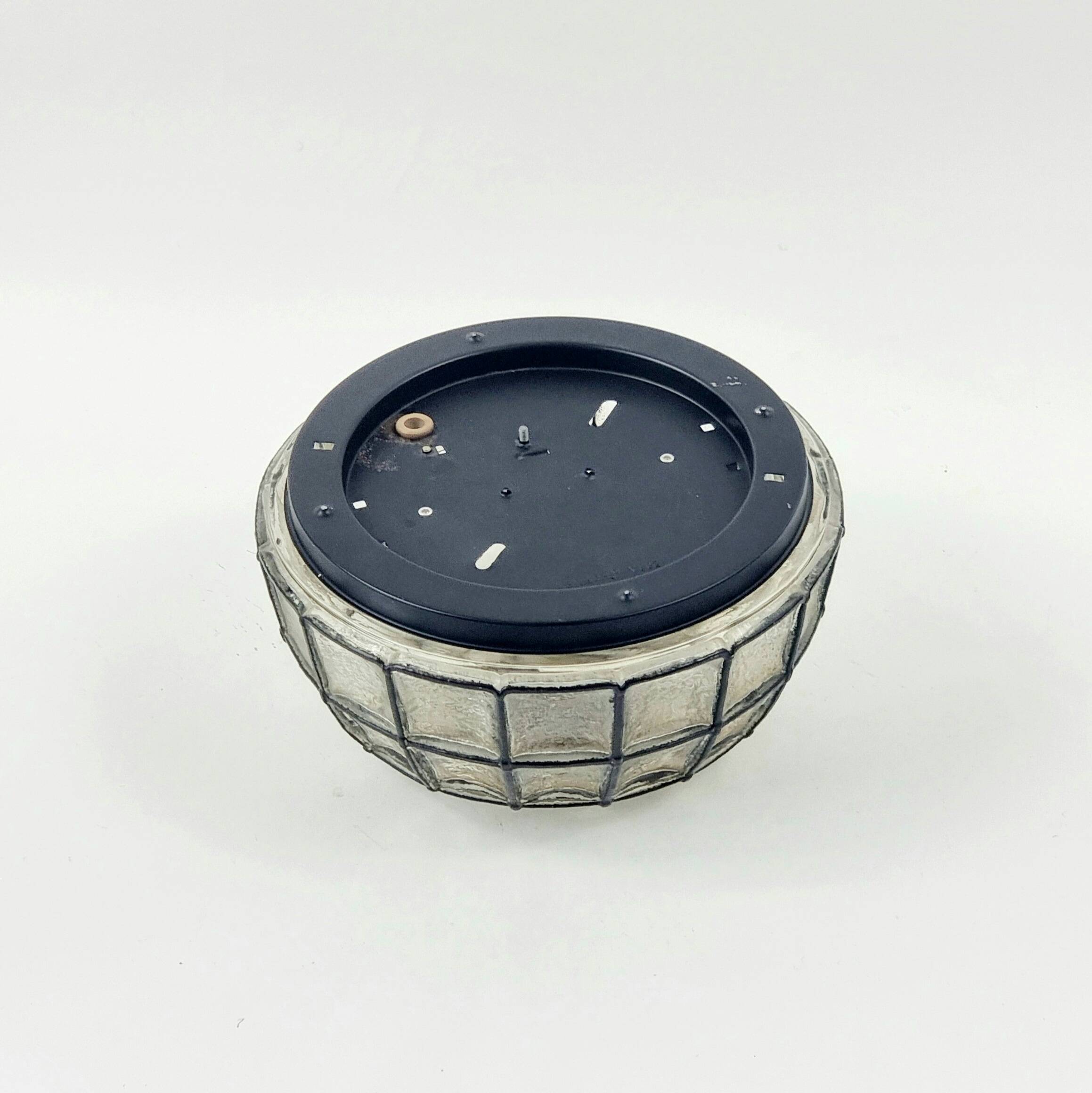 1 Of 2 Mid Century Modern Glass Ceiling Lights From Limburg, Germany, 1970s