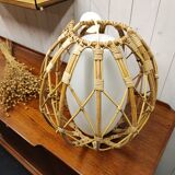 Vintage rattan pendant light