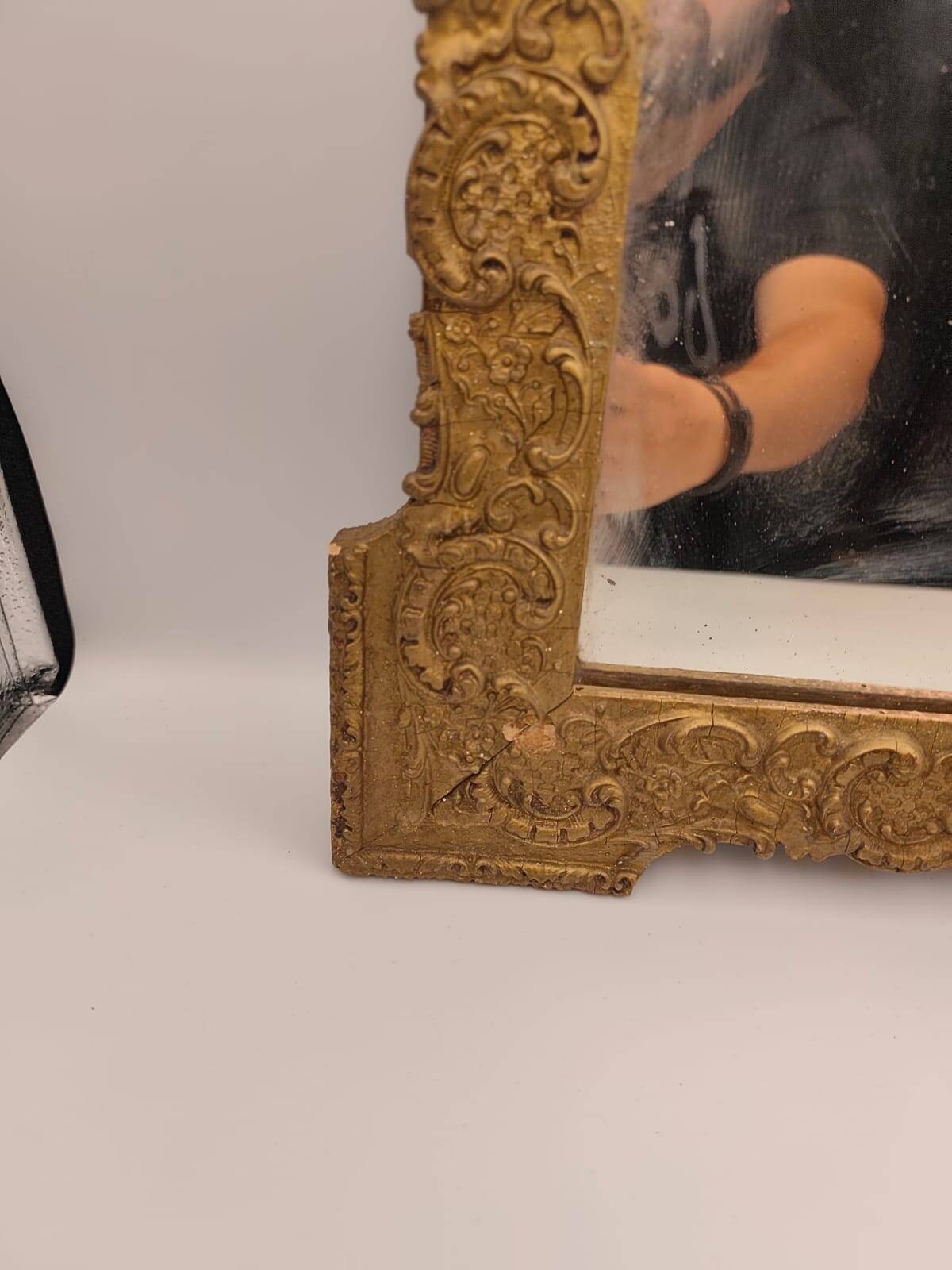Antique Gilded Wood Mirror | Rococo Frame | Vintage Wall Decor