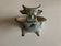 Cubist zoomorphic catchall in glazed earthenware