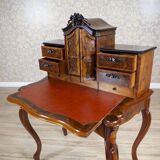 Antique Louis Philippe Walnut andVeneer Secretary Desk, 1860