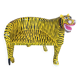 Painted wooden tiger chair
