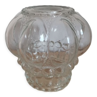 Vintage molded glass lamp globe bubble
