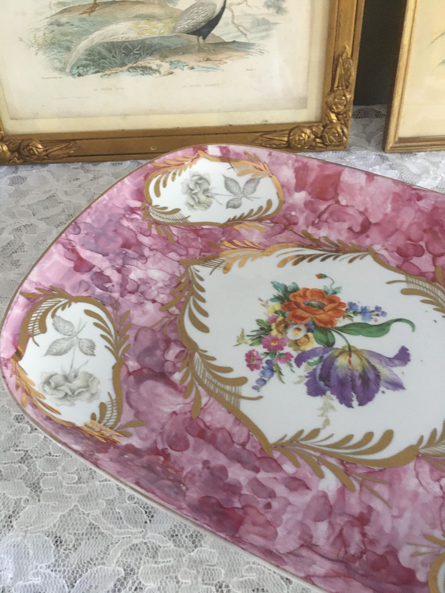 Plat ancien en porcelaine de Copenhague