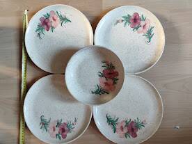 Service/ Vallauris / Anemones / 5 pieces