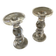 Pair of glass candlesticks
