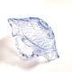Vintage 1920s blue pressed-moulded glass bowl dish defect