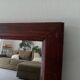 Vintage rectangular mirror in solid wood